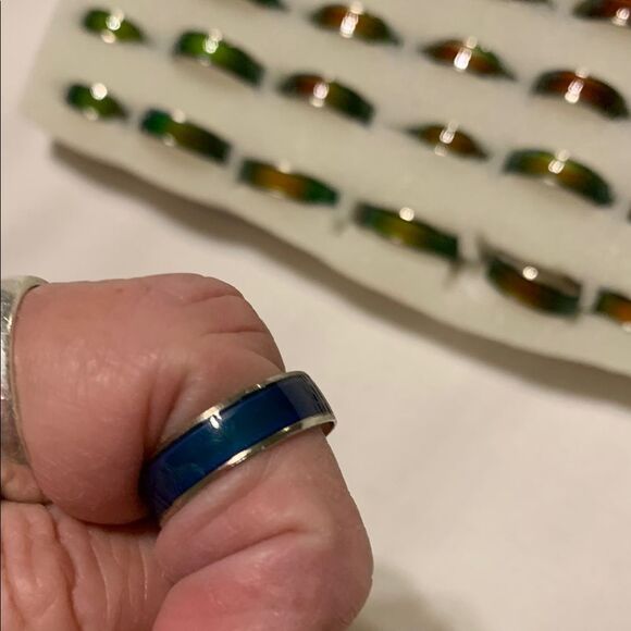 Multi piece various sizes Stainless Mood Rings - Picture 4 of 5